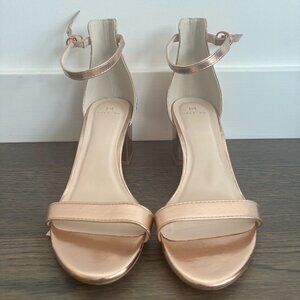 Halston Rose Gold Heels, Size 9